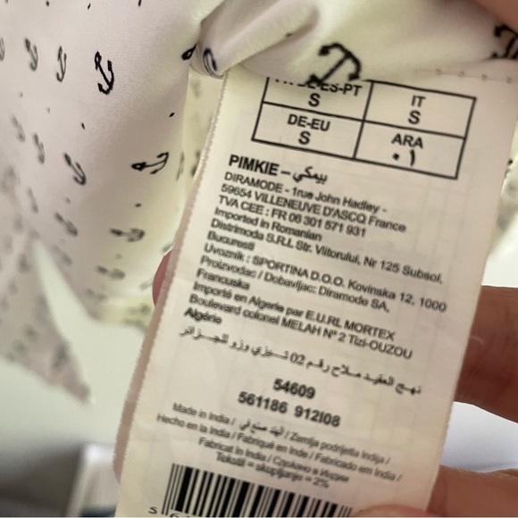 Pimkie white button up blouse anchor print long sleeve top - Picture 6 of 9